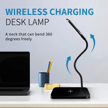 Reading Desk Lamp LED Desk Lamp USB Plug-In Wireless Charging Mobile Phone Touch Eye Protection Table Light Home Office Lighting